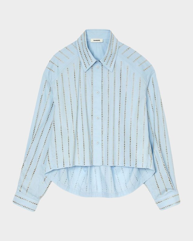 Paradise Embellished Button-Front Shirt
